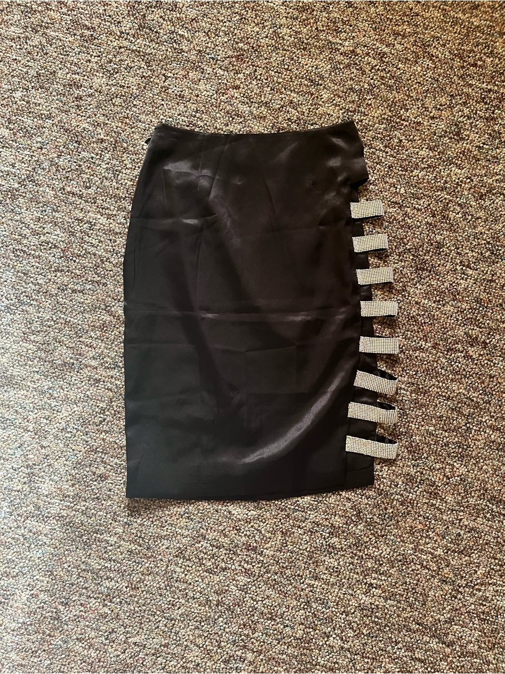 meshki satin midi skirt